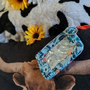 Floral Blue and Orange ID Holder